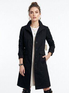 *Jacob Black Midi Length Trench Coat